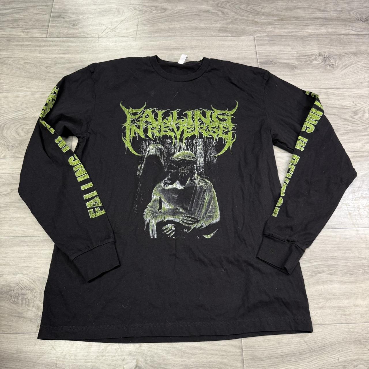 Black and green Falling in reverse tour merch... | Depop