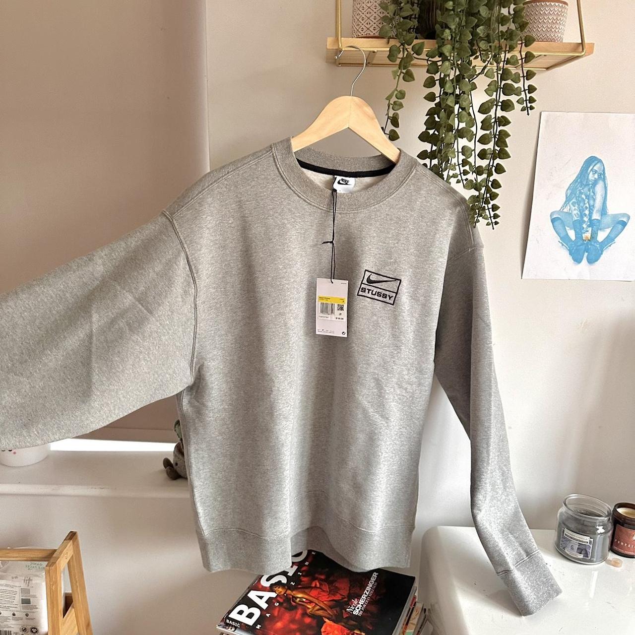 BRAND NEW Nike x Stussy grey crew neck sweatshirt | Depop