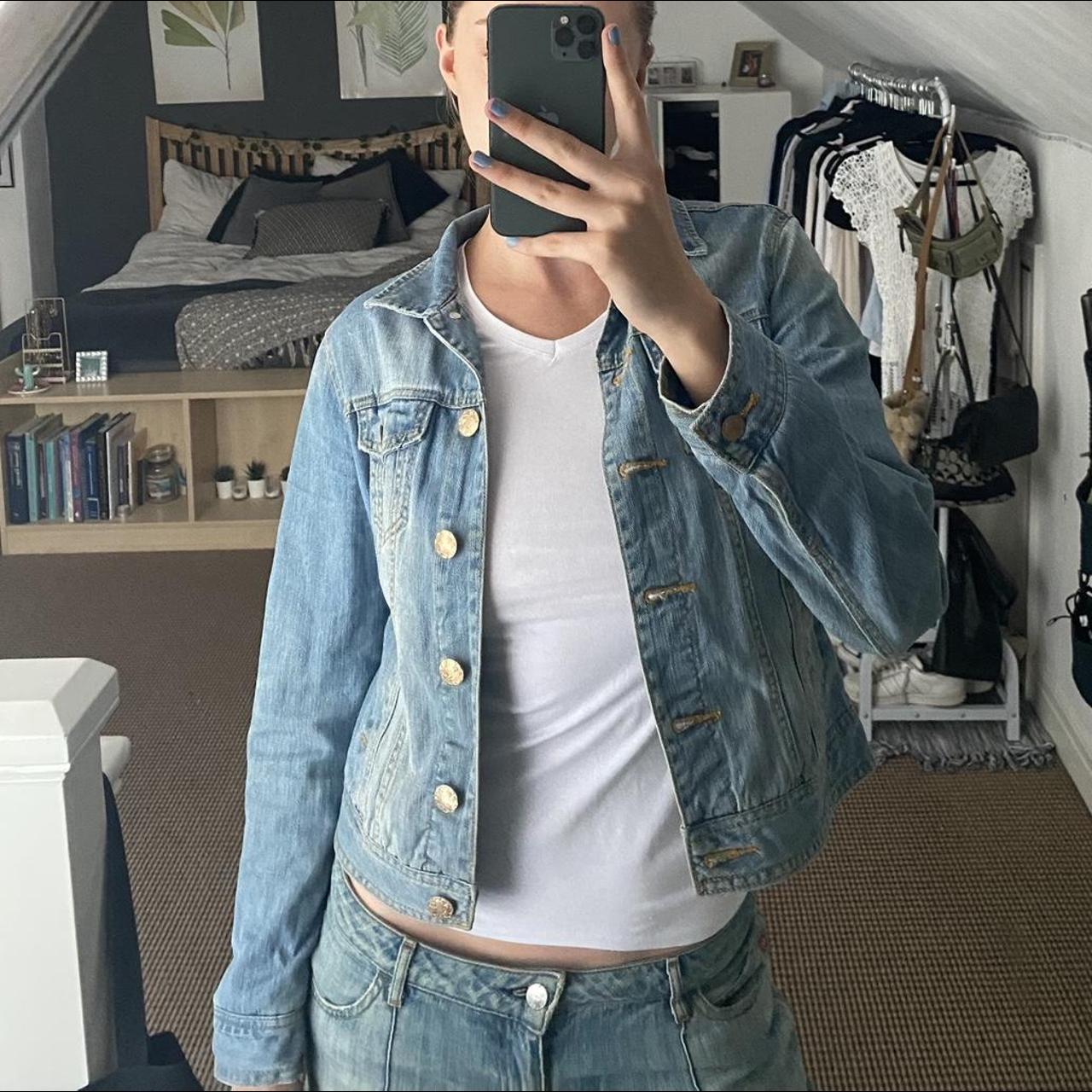 Light wash denim jacket size 12 Would fit 10-12... - Depop