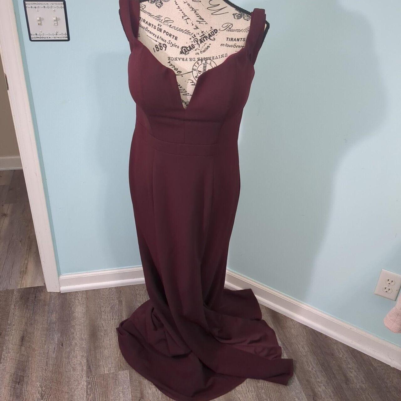 Bill Levkoff Bridesmaid Bridal Formal Dress in Wine. Depop