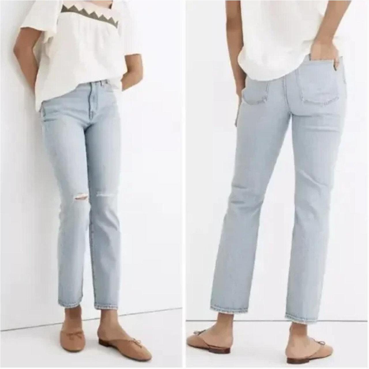 The High-Rise Slim Crop Boyjean in Dumas Wash: good Ripped Edition sz 27