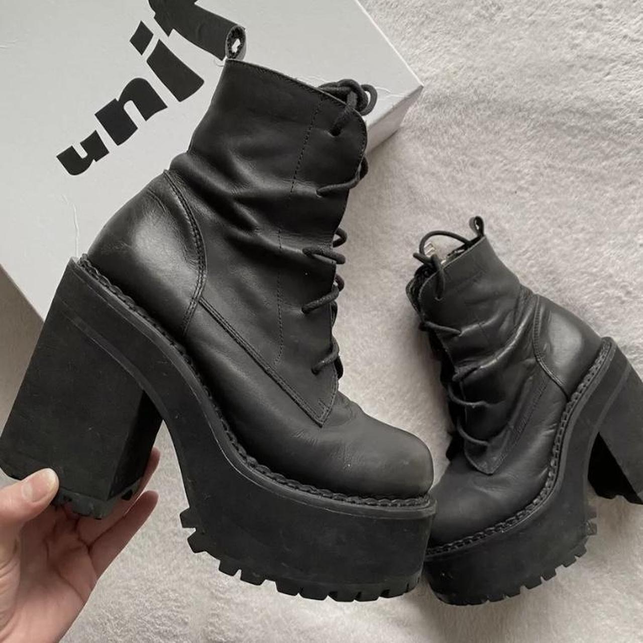 Unif Choke Boots Black chunky ankle boot. I’m good... Depop