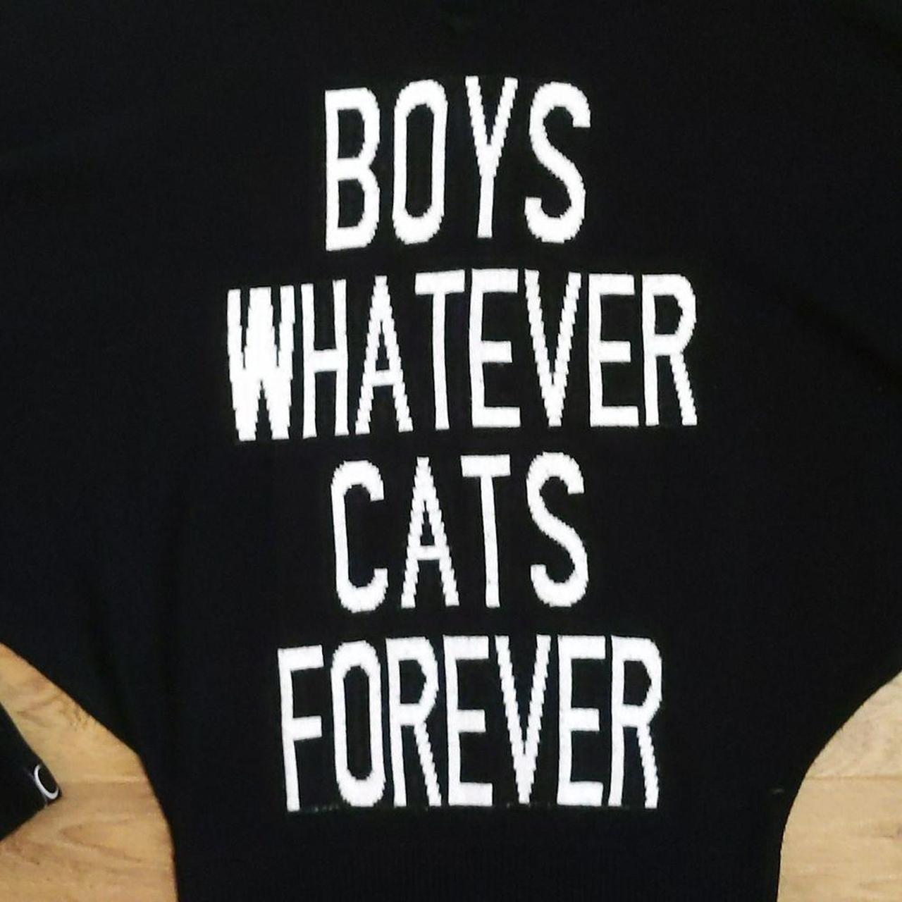 Killstar Gothic Boys Whatever Cats Forever Knit... - Depop