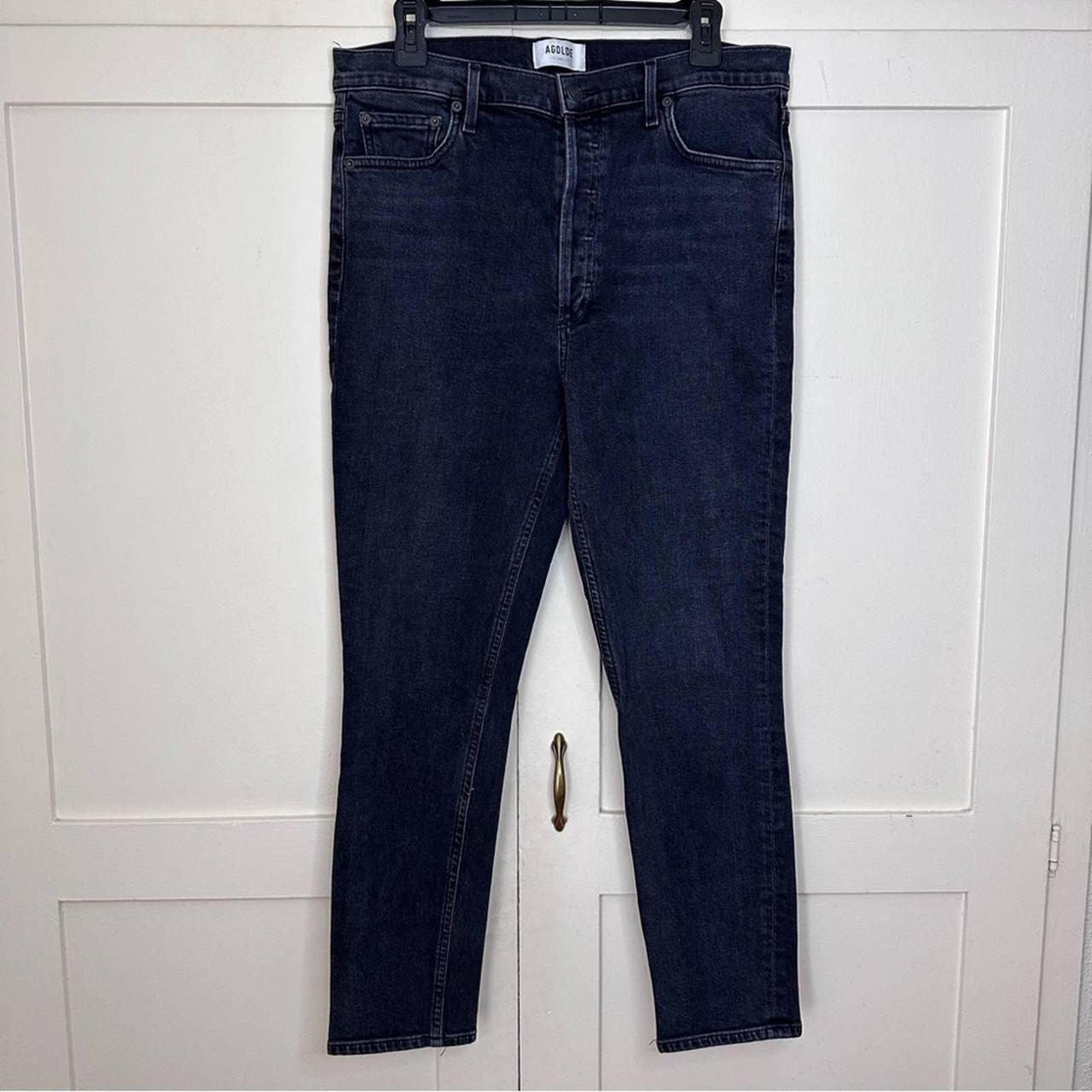 Agolde Nico High Rise Slim Jean In Virtue Black Depop