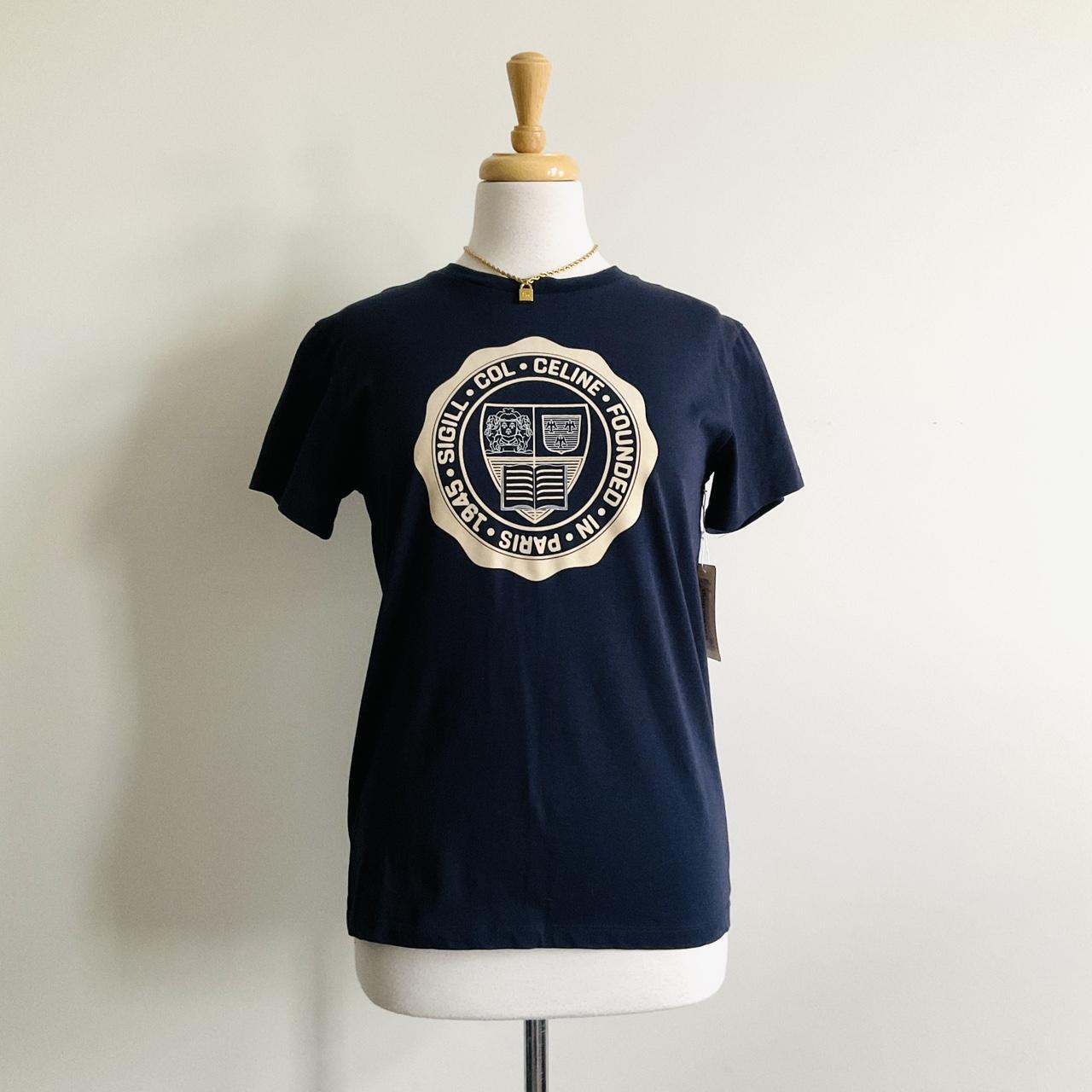 CELINE Mサイズ 青 Tシャツ ターコイズブルー CELINE - CELINE セリーヌ Tシャツ・カットソー S 青 【古着