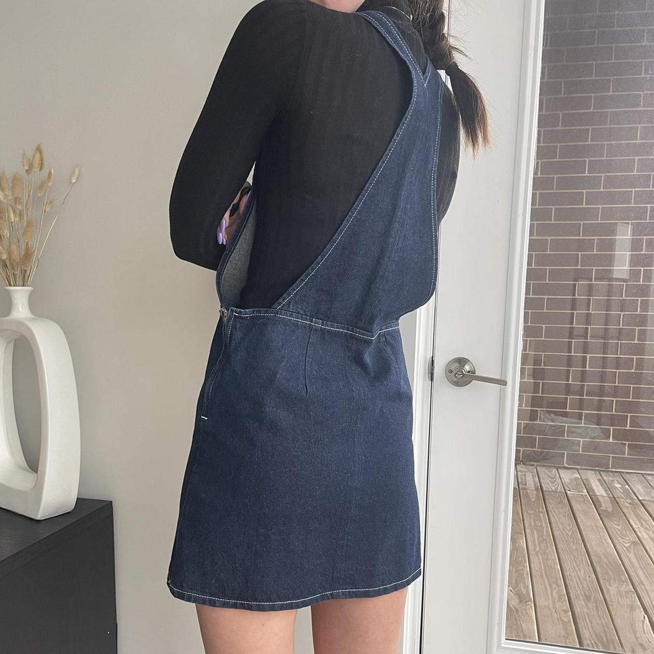 Topshop denim overall clearance dress