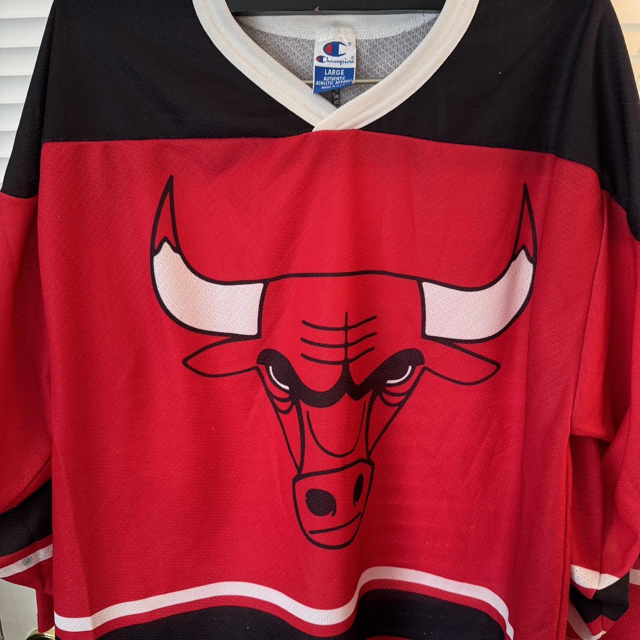 Chicago Bulls NBA hockey jersey champion size large