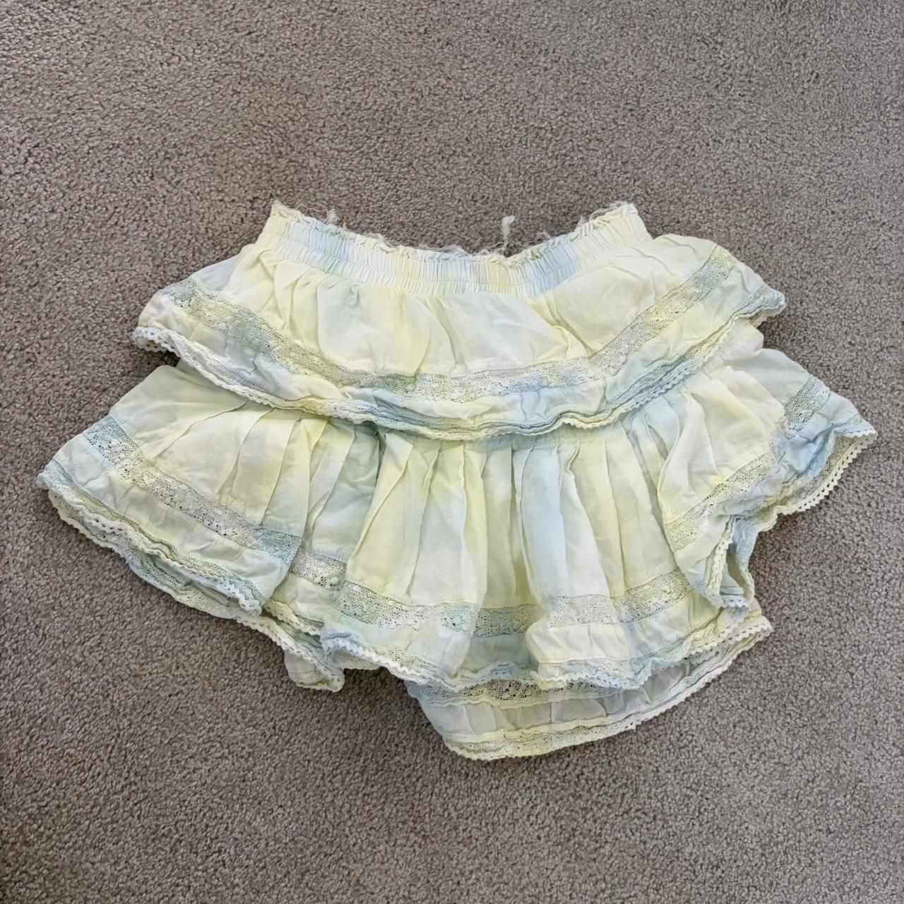 LoveShackFancy Women's Skirt - Yellow/Multi - S –… - image 1