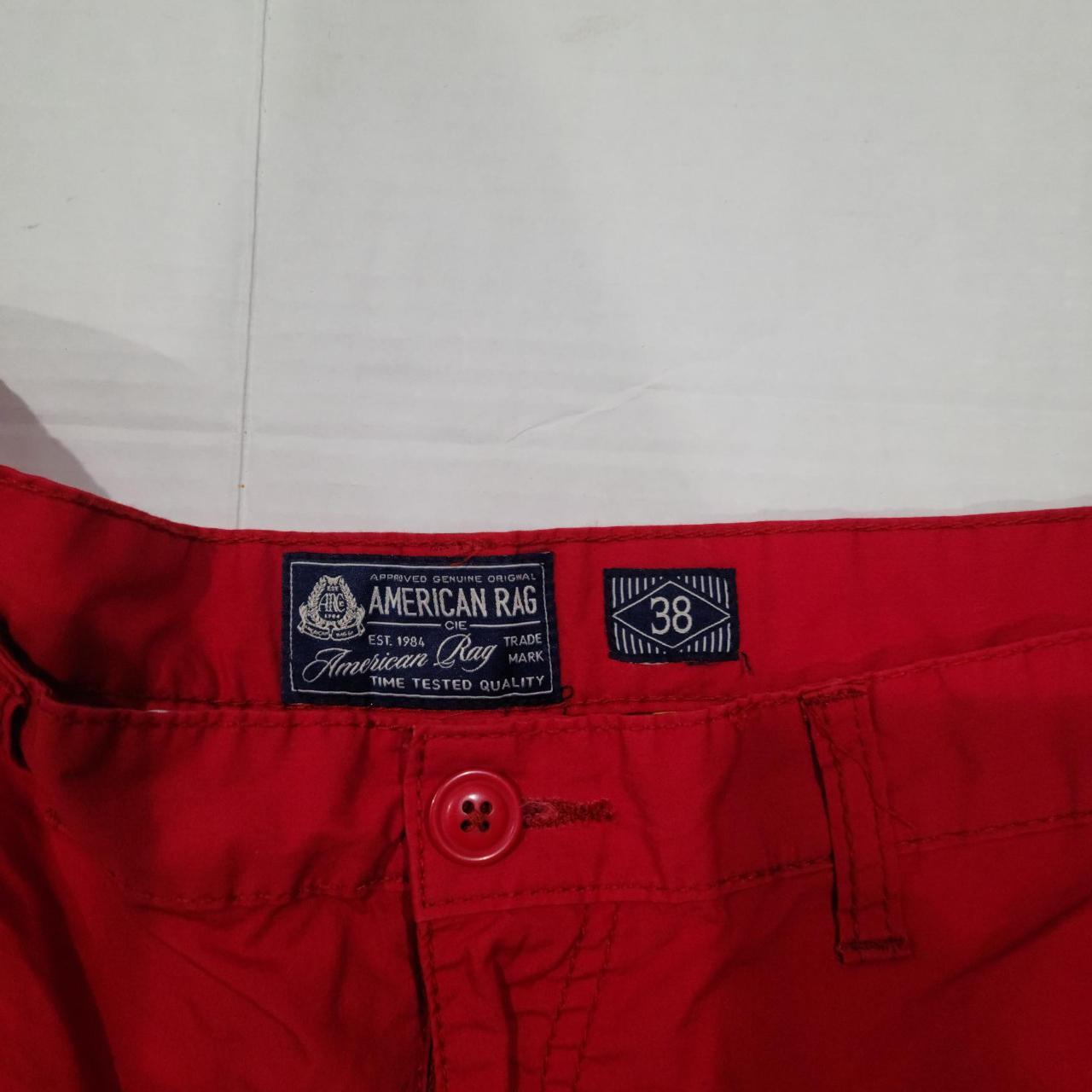 American Rag Men's Slim Fit Red Shorts Size 38.... - Depop