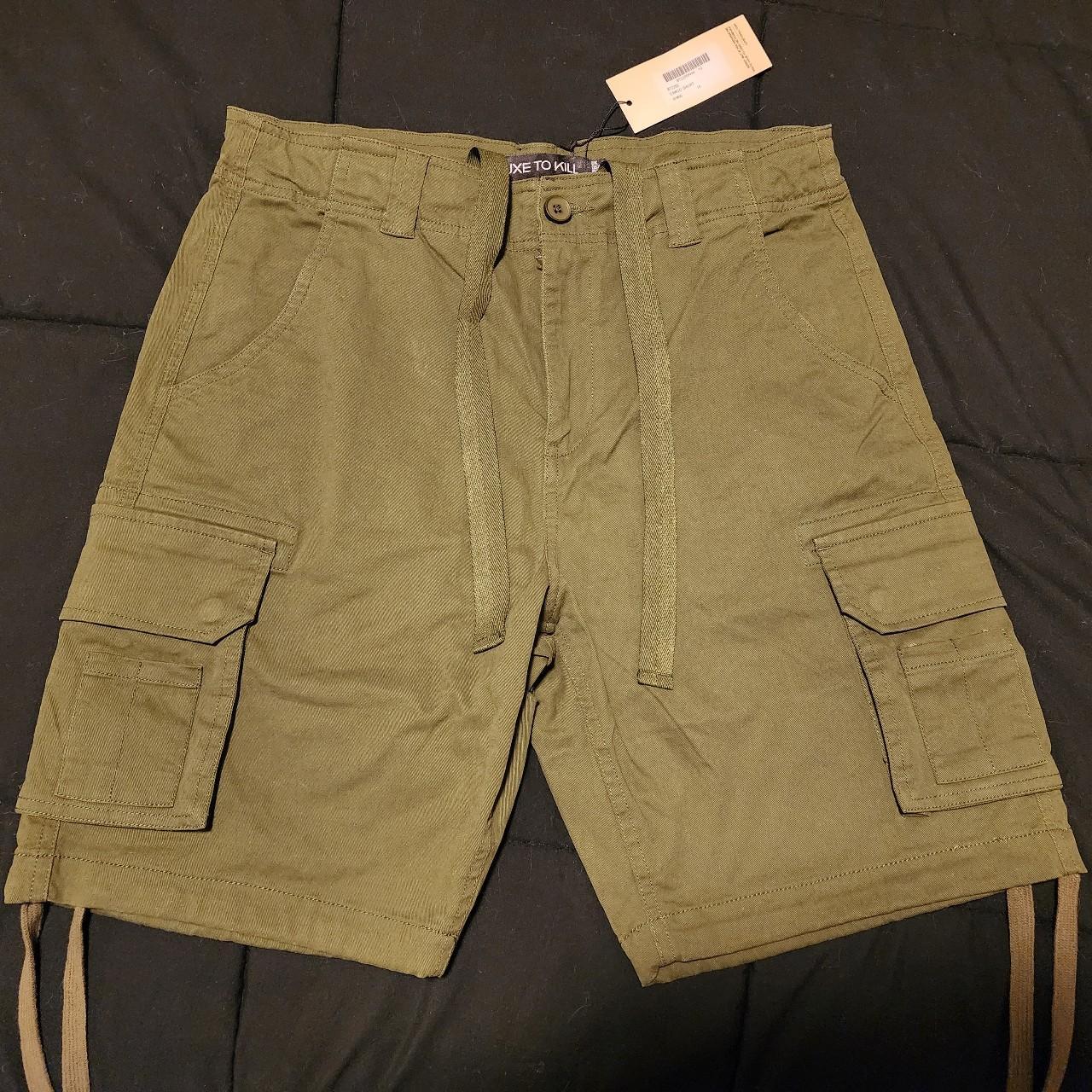 Women's Green and Khaki Shorts | Depop