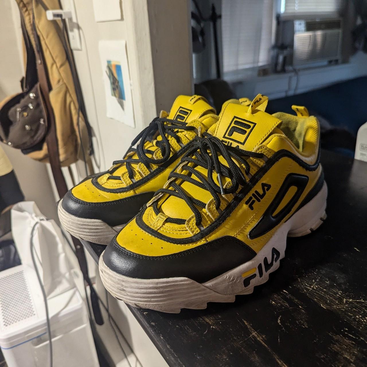 Fila disruptor black and yellow hotsell