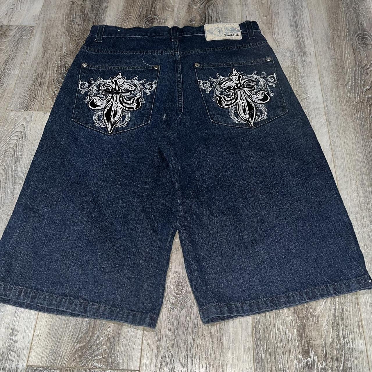 Vintage Southpole Premium Jean Shorts Size 34 27... - Depop