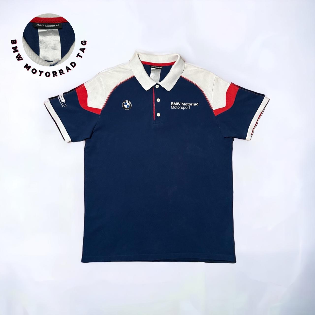 Men's Navy and White Polo-shirts