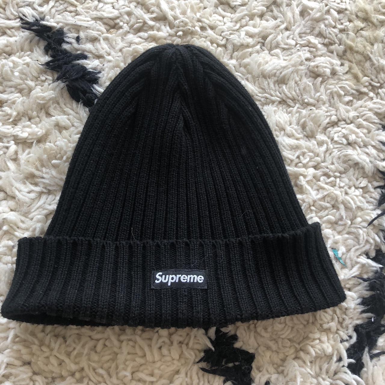 Supreme Overdyed Ribbed Beanie Color: Black AS SEEN... - Depop