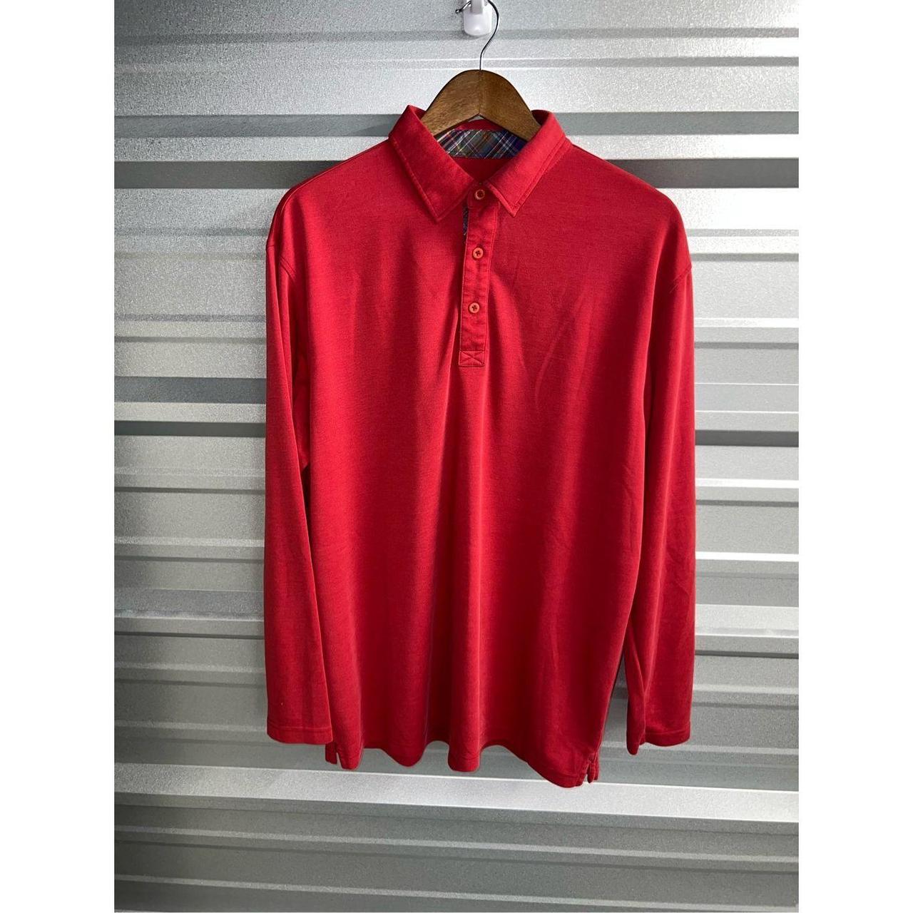 Red Bugatchi Uomo L/S Polo Shirt Size L Hey! Thanks... - Depop