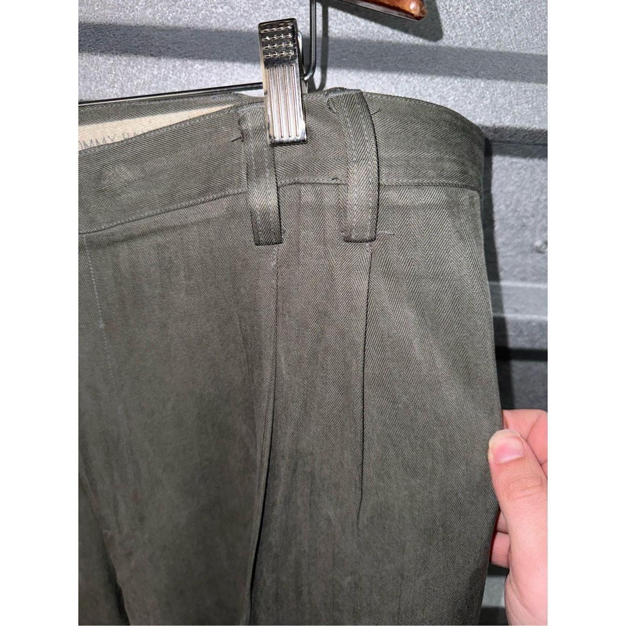 Green Tommy Bahama 100% Silk Pleated Trousers Pants - Depop