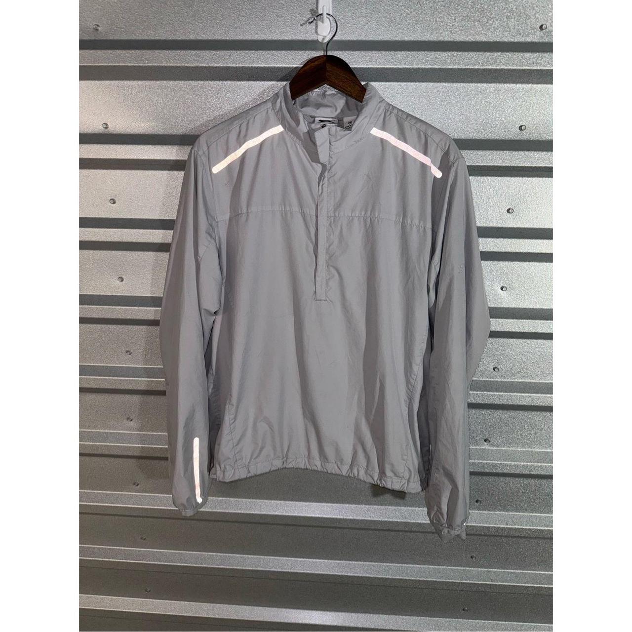 90s Slazenger Silver 1/4 Zip Performance Sweatshirt... - Depop