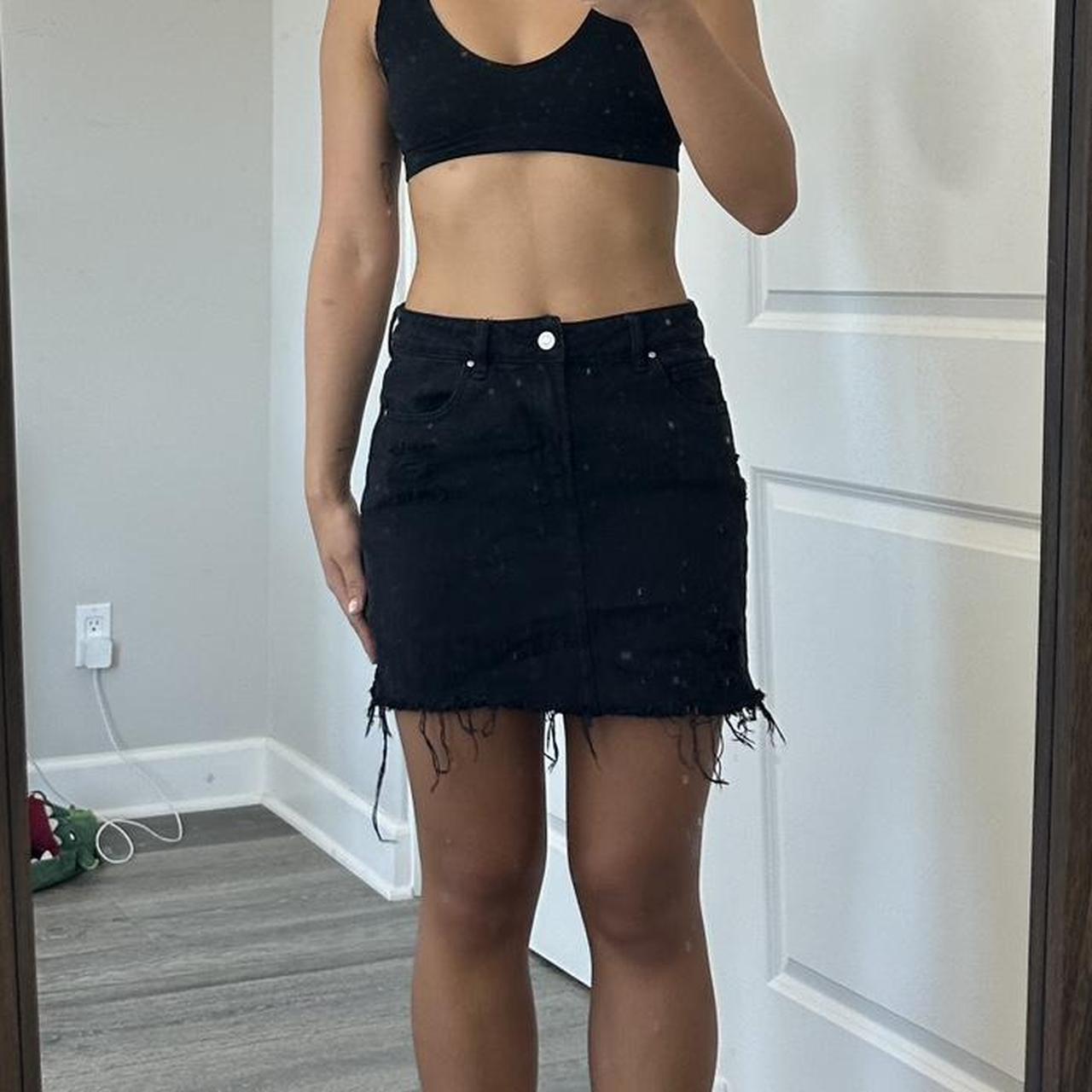 Black jean cheap skirt pacsun