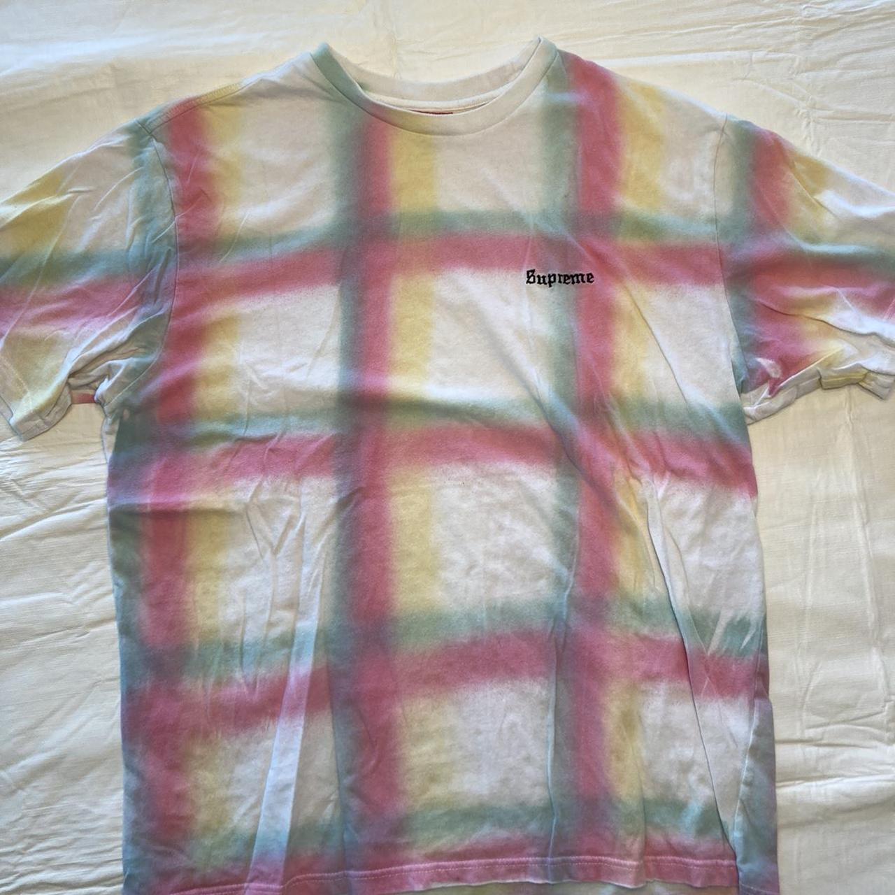 Supreme spray paint plaid tee, #supreme #hypebeast