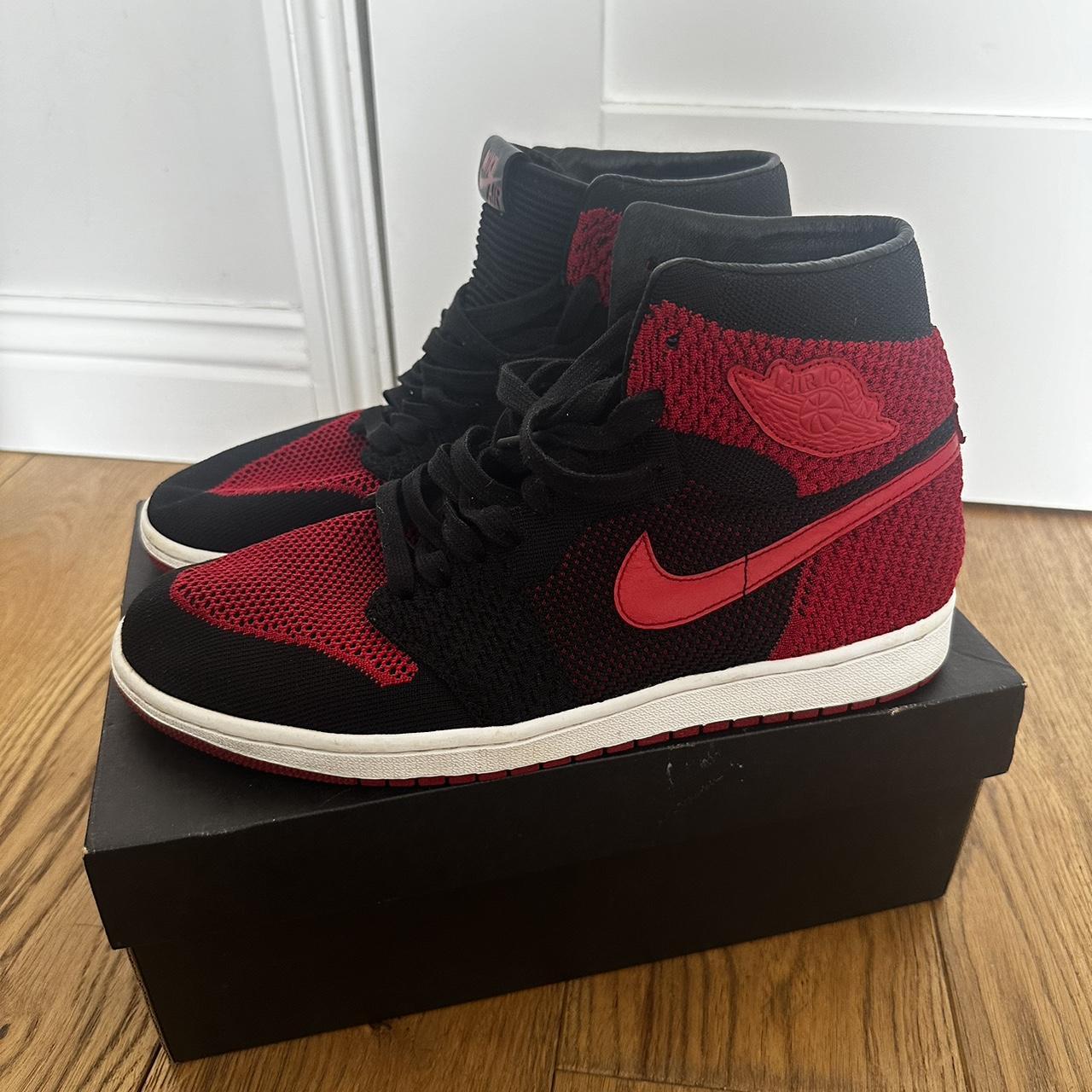 Jordan 1 bred flyknit best sale