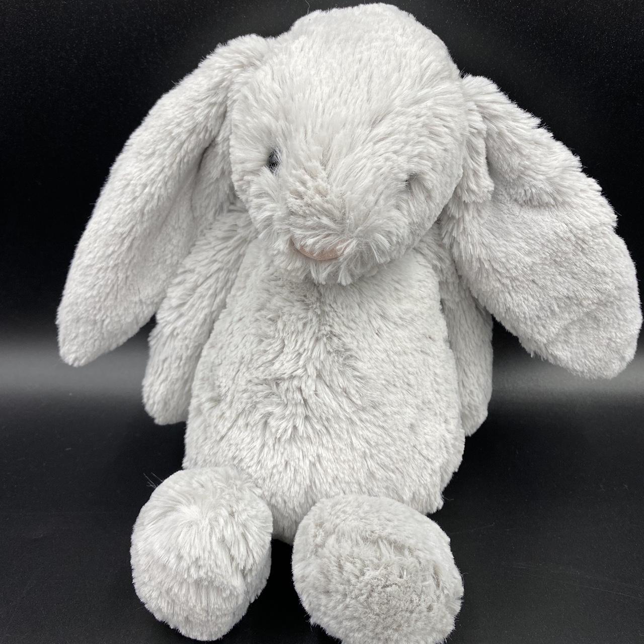 JellyCat Bashful light Grey plush bunny Euc -... - Depop