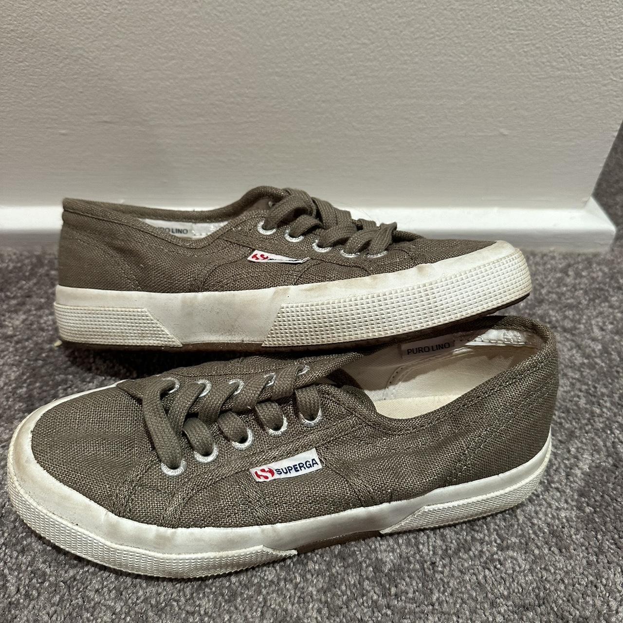 Superga canvas shoes khaki Worn a handful of