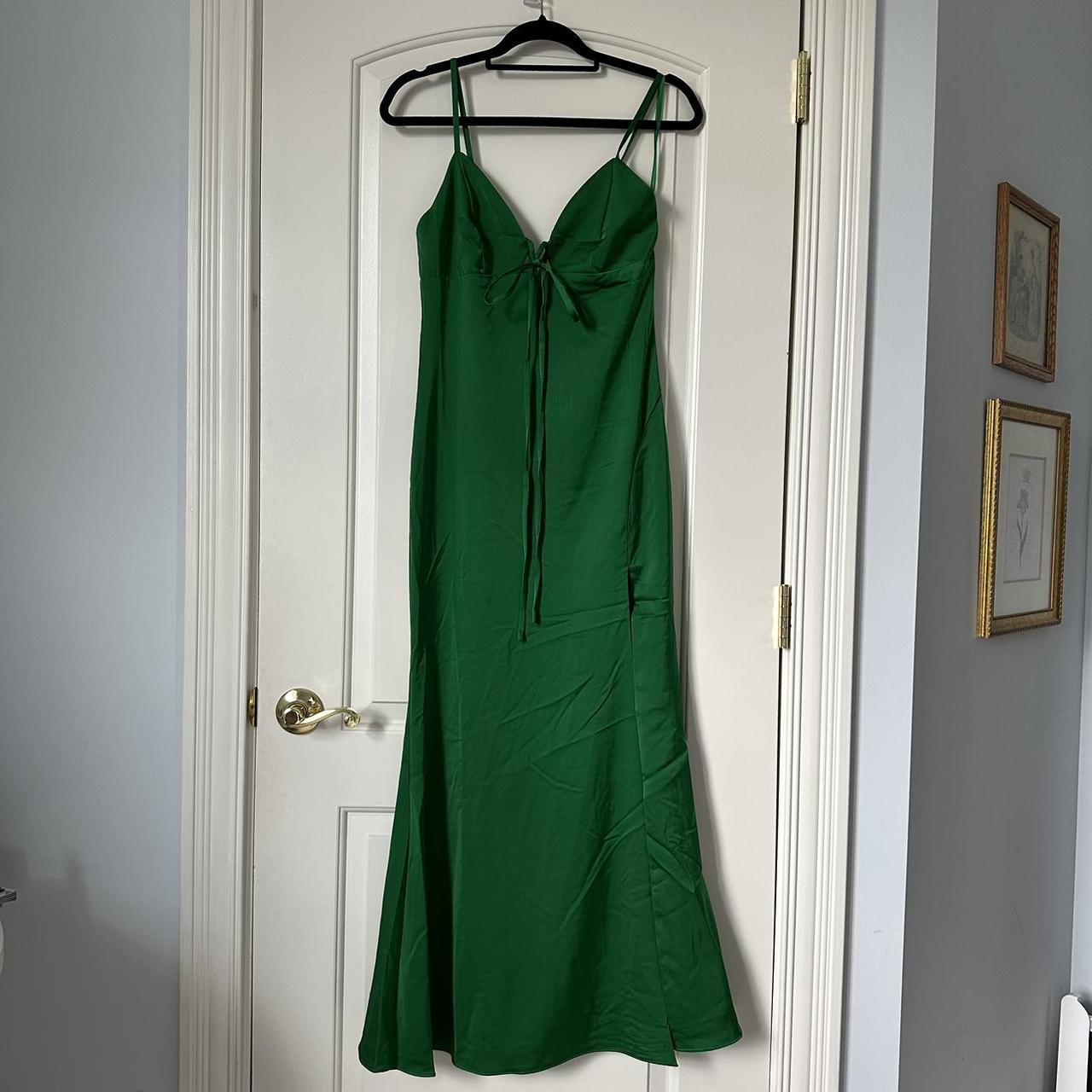 Aqua Women's Green Dress | Depop