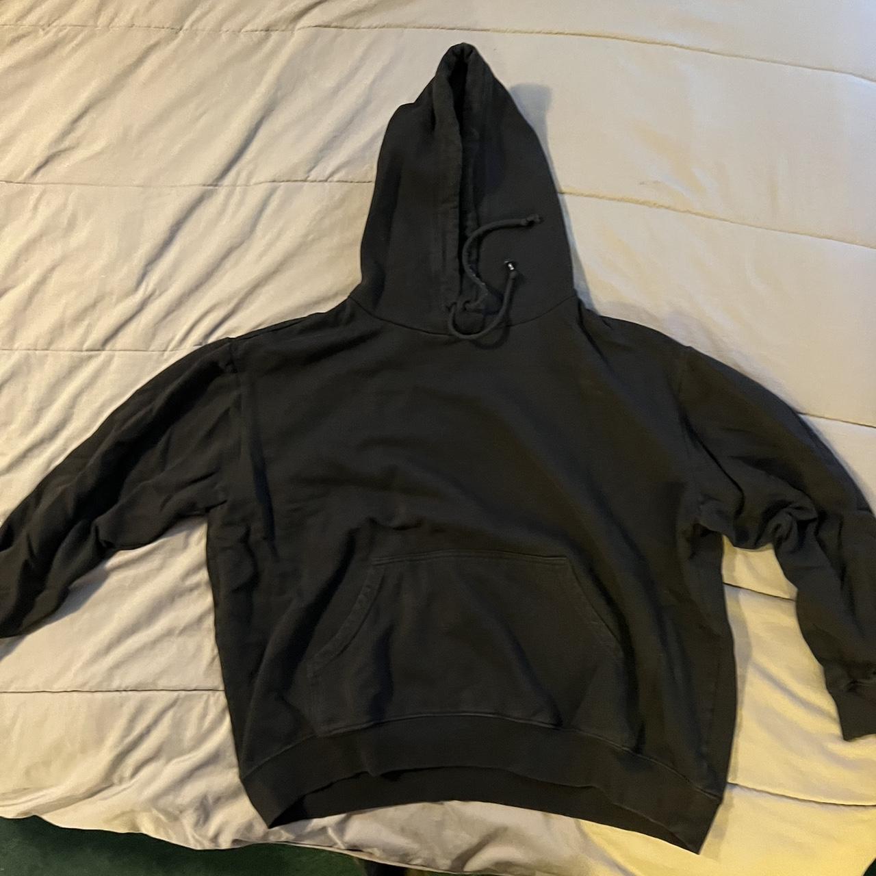 Blank Black Hoodie - Depop