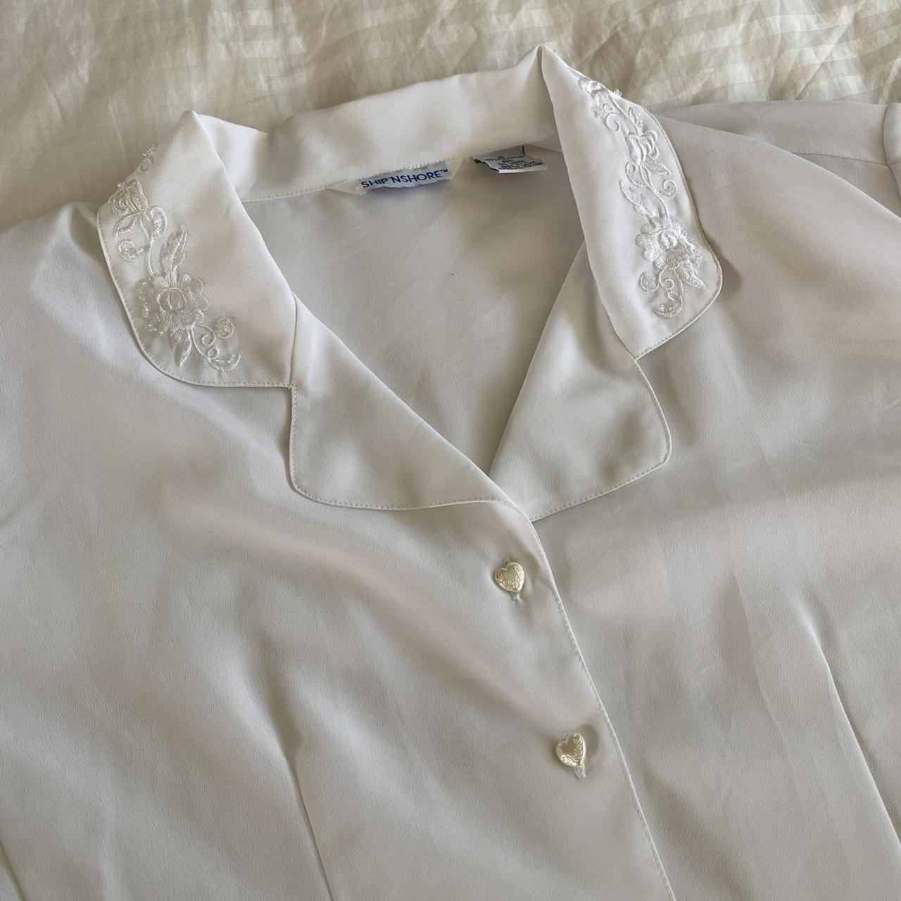 Ship’n Shore Women's White Blouse | Depop