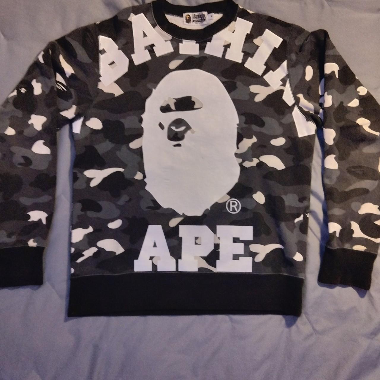 BAPE College crewneck BAPE city camo big ape head... - Depop