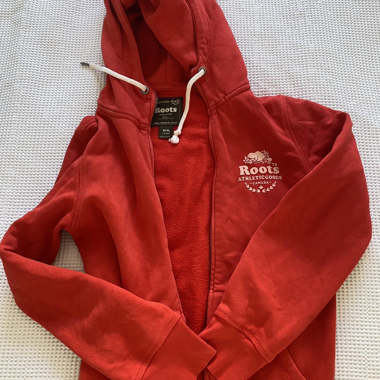 Roots red hoodie deals