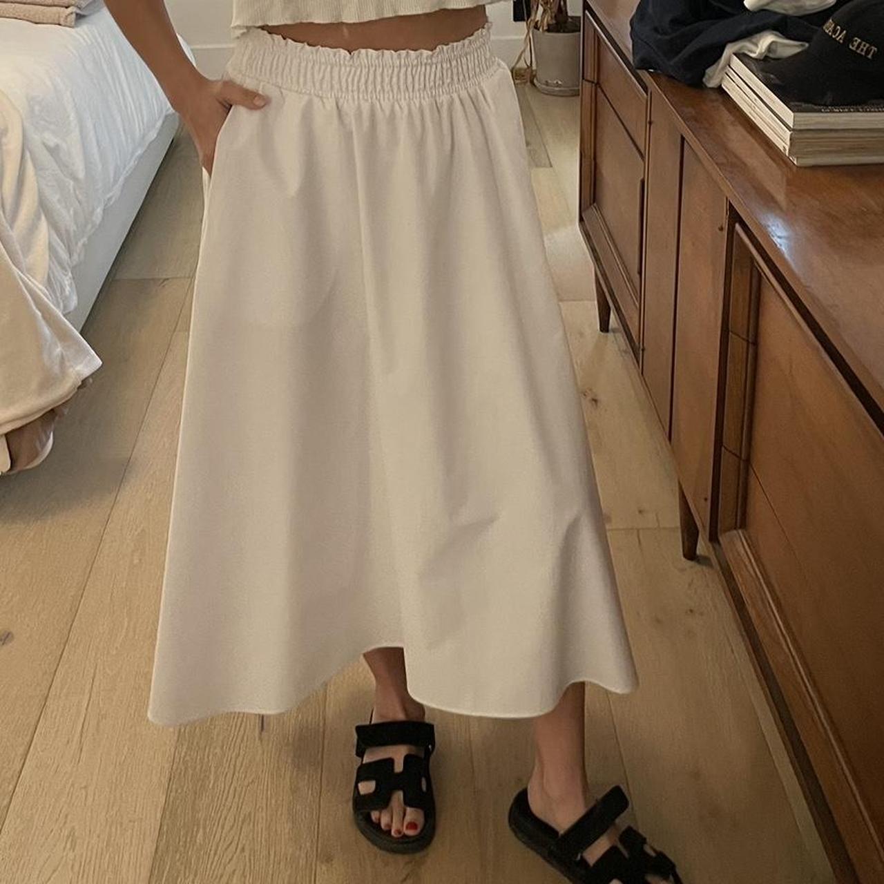 Zara Women's White Skirt Depop