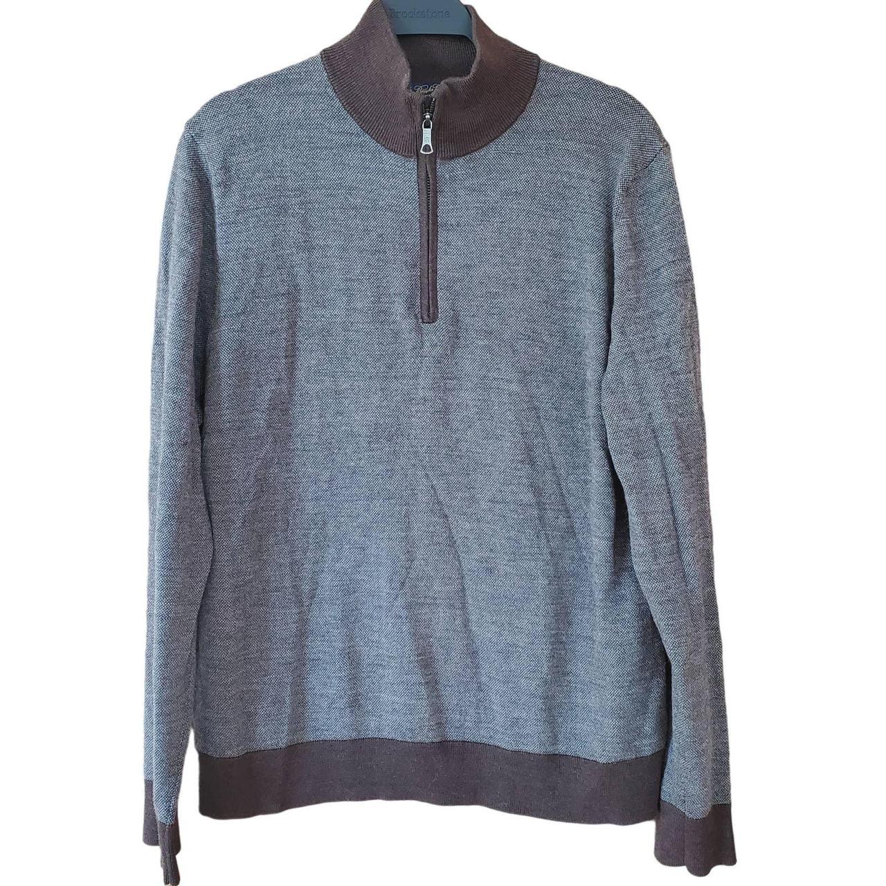 Brooks brothers merino discount wool half zip sweater