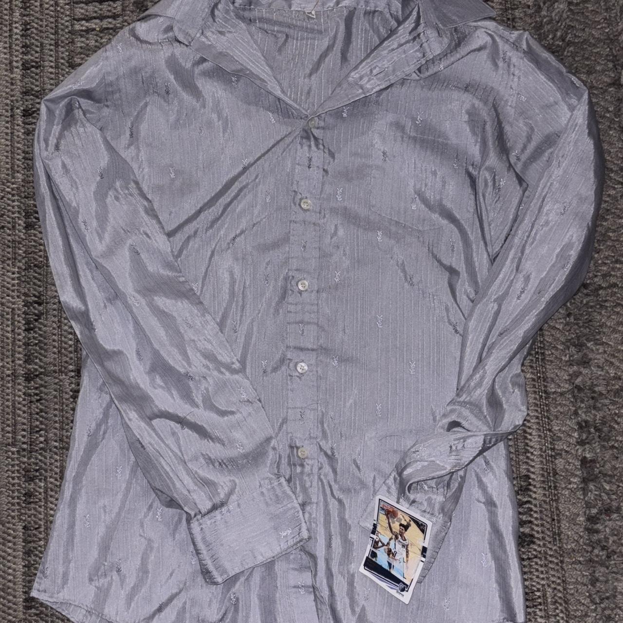 grey saint laurent dressing shirt