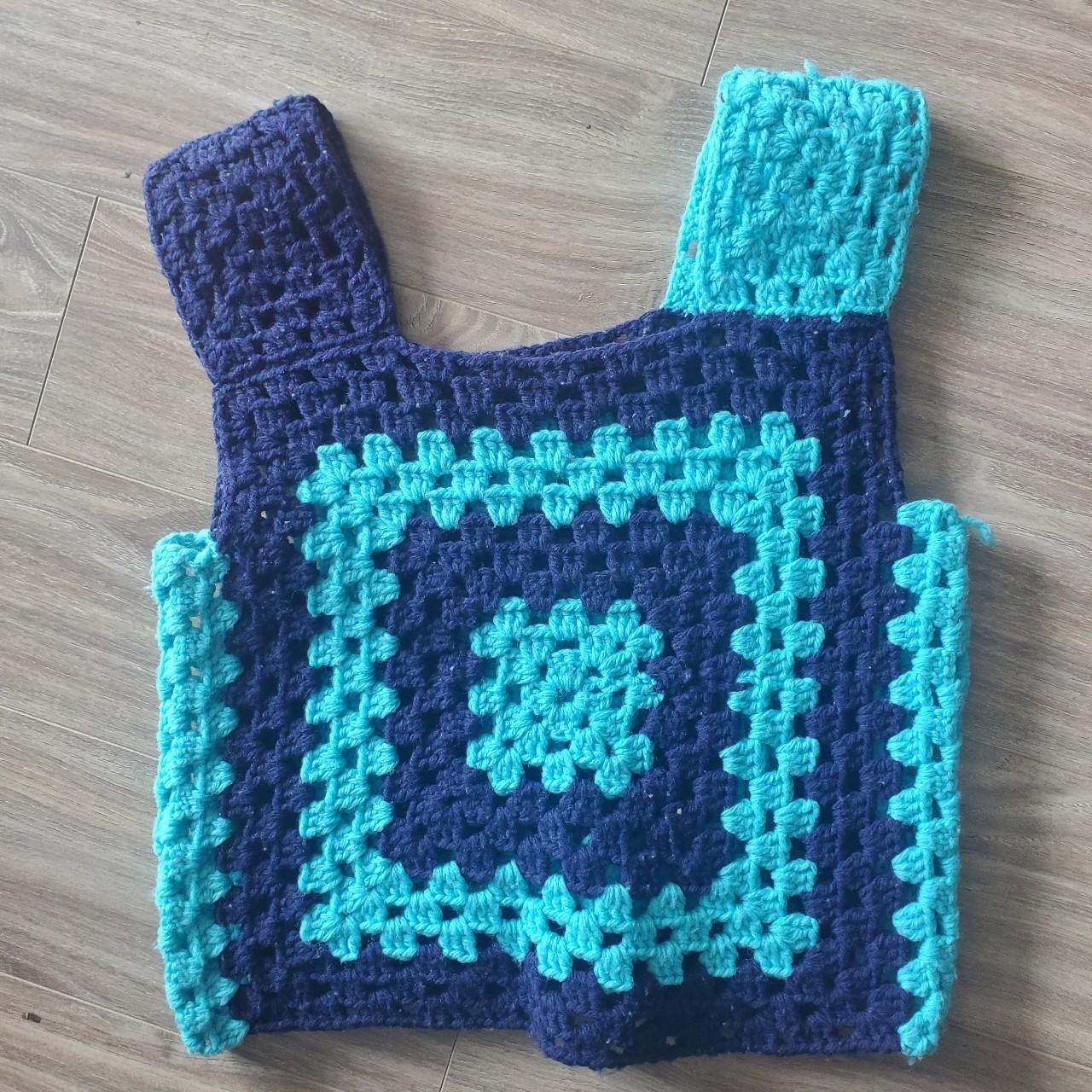 Cutest Crochet knit top crochet knit Size small Depop