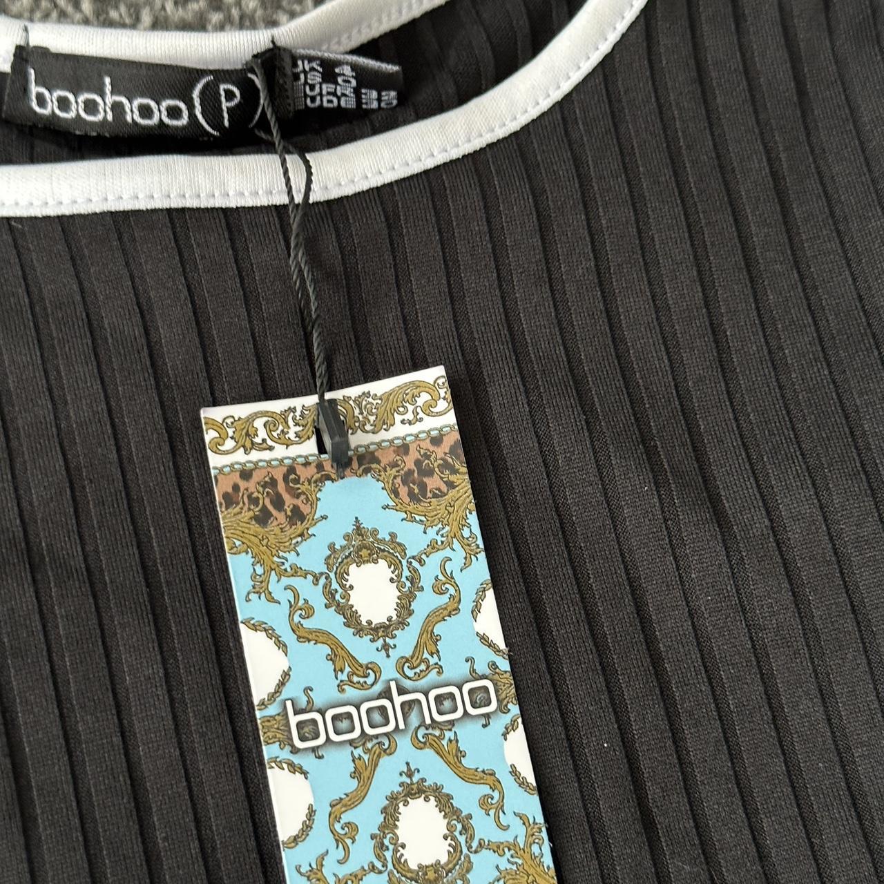 boohoo black flatforms