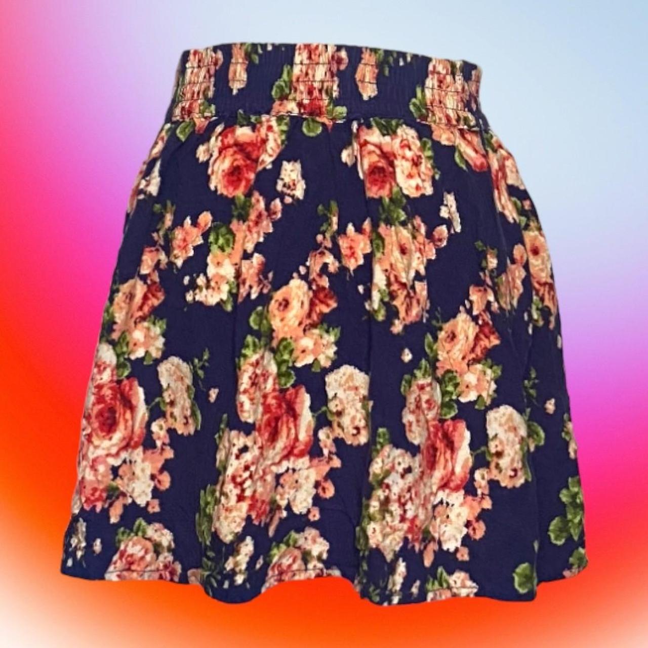 Circle floral outlet mini skirt