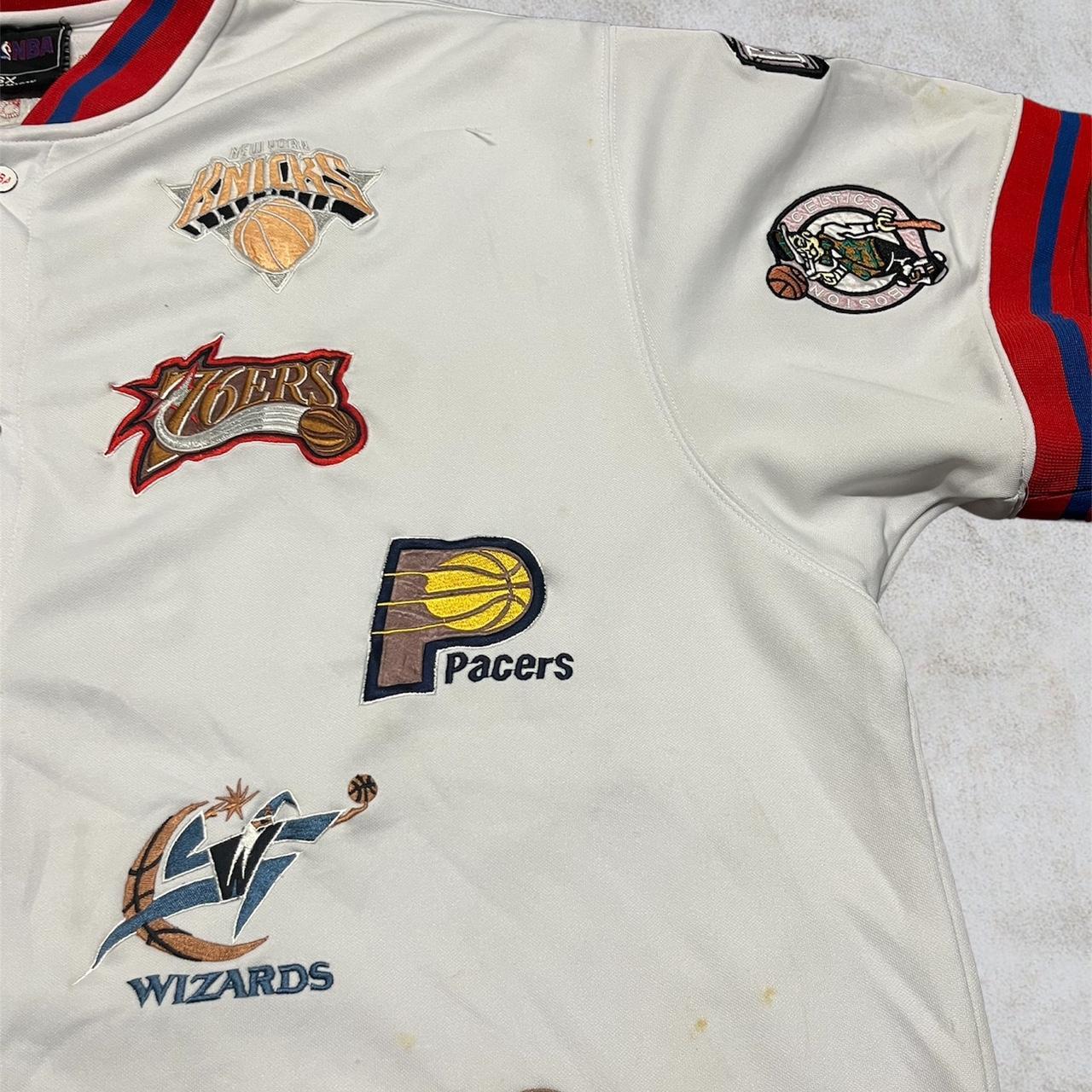 NBA Jersey Size 6X USG x NBA White shirt with... Depop