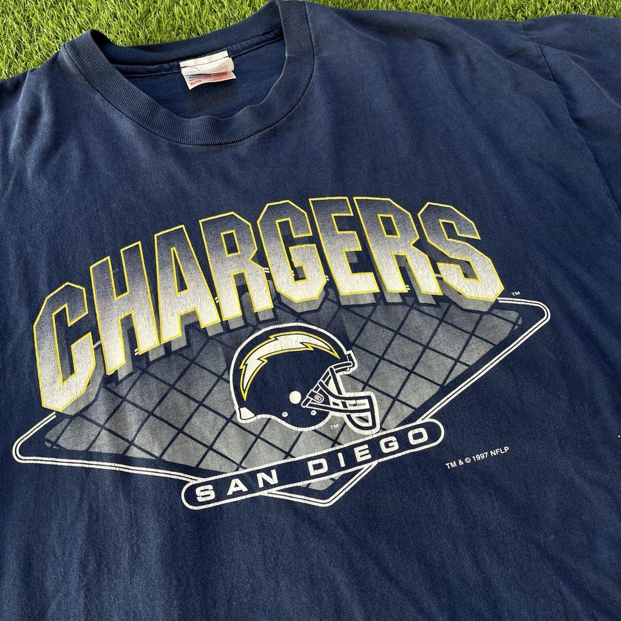 Vintage 90s San Diego Chargers LOGO 7 shirt jersey. - Depop