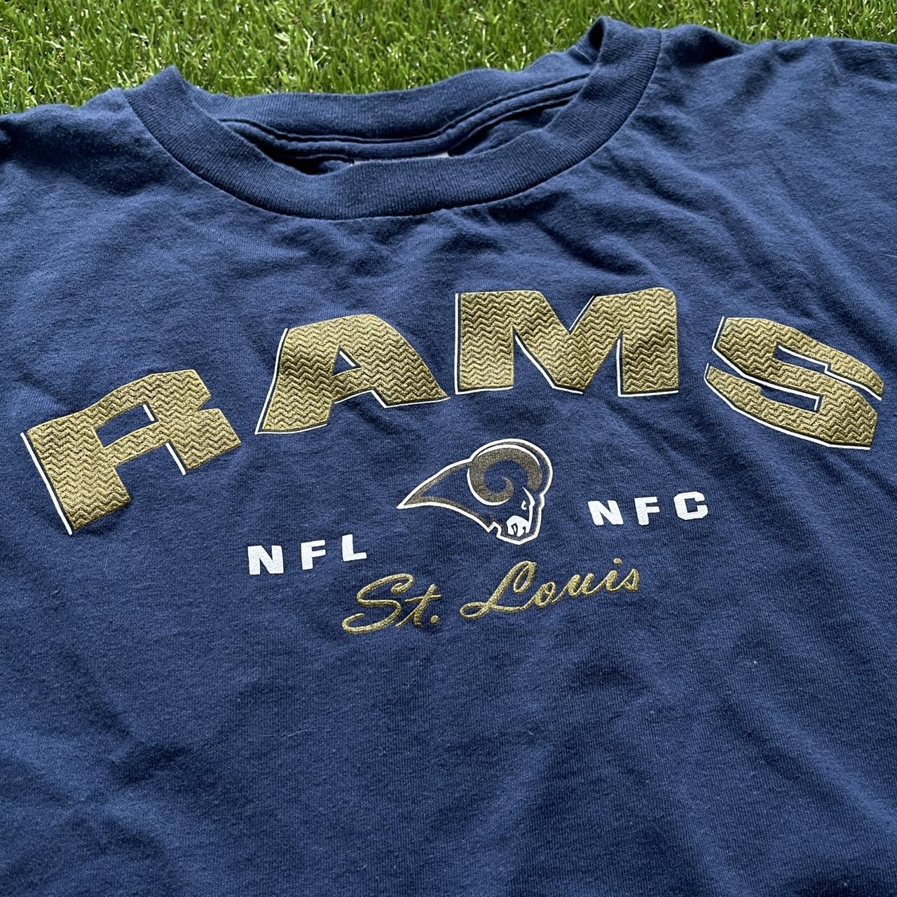 Vintage 60s NFL Rams Jersey Shirt 3/4 Sleeves - Depop