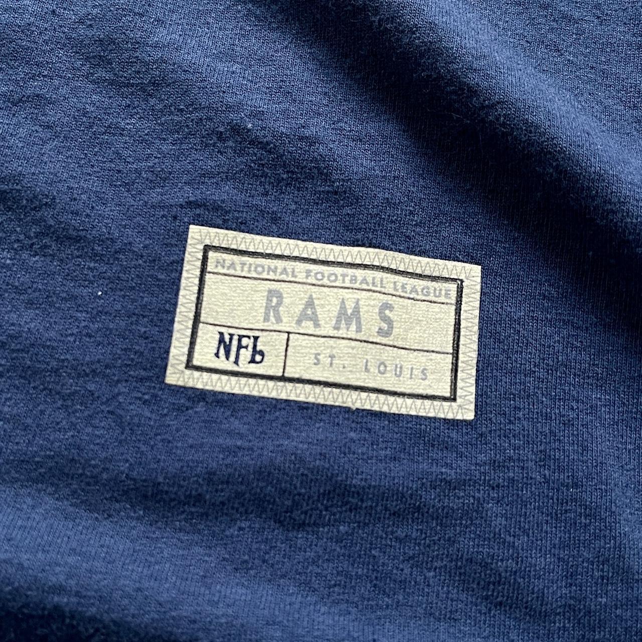 Vintage 60s NFL Rams Jersey Shirt 3/4 Sleeves - Depop