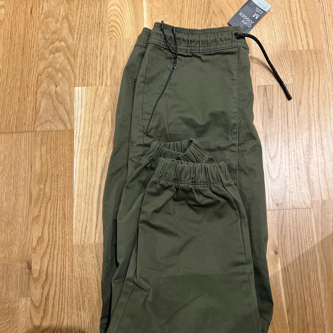 Primark Men's Green and Khaki Trousers | Depop