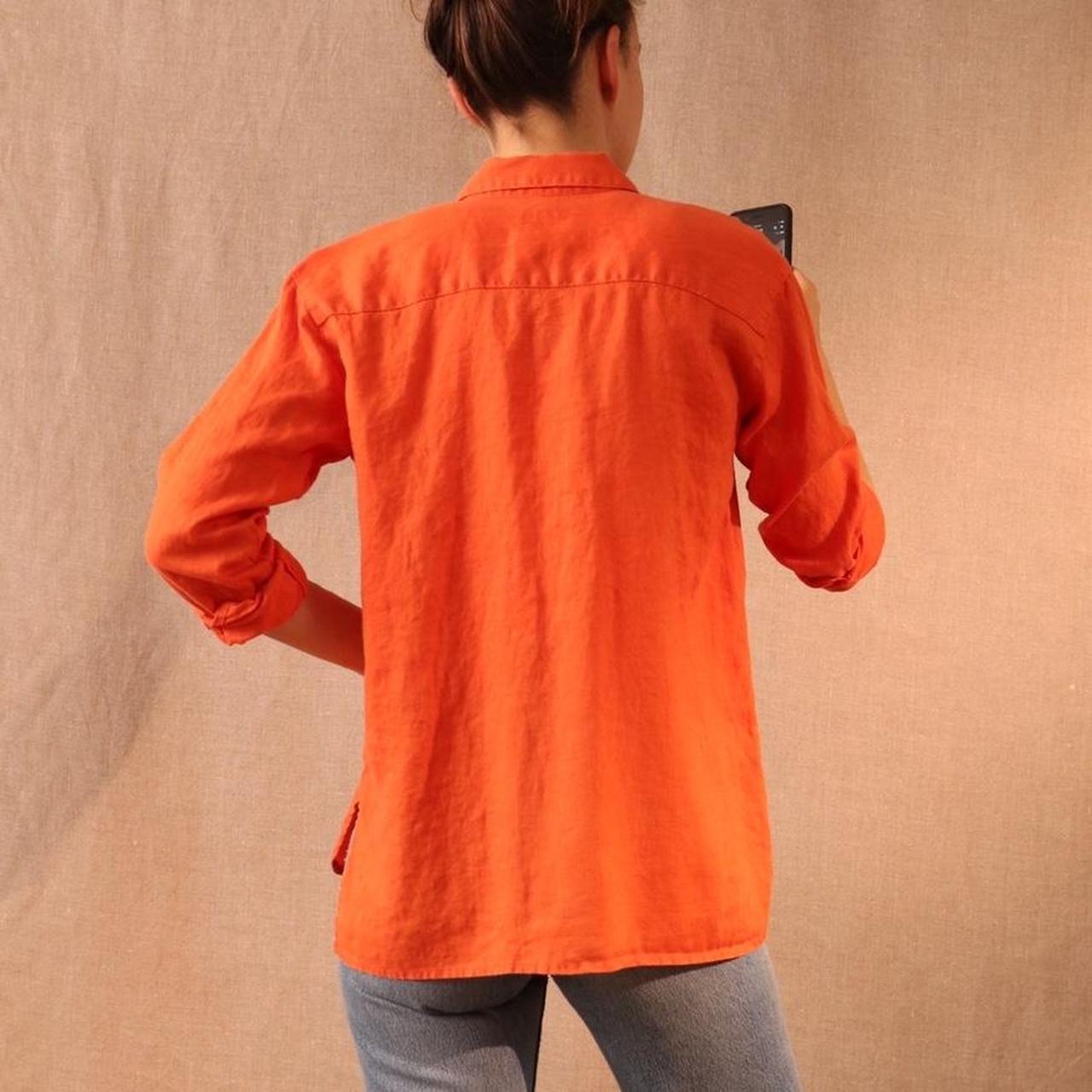 J. Jill Women's Orange Blouse Depop