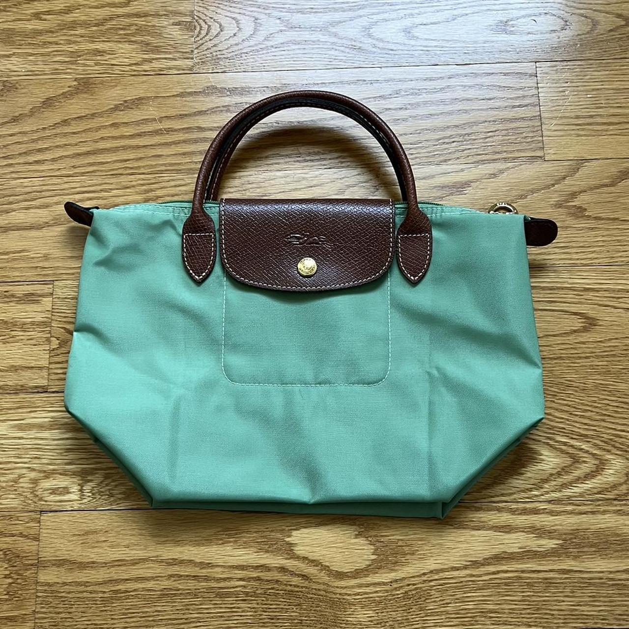 Longchamp Women's Green Bag Depop