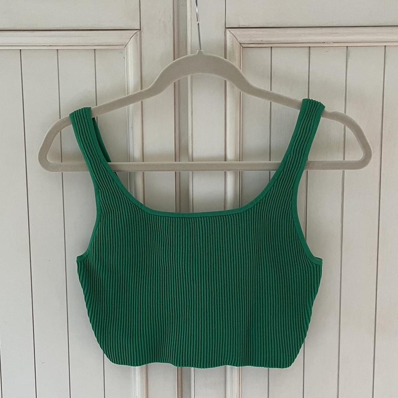 Aritzia Women's Green Croptop Depop