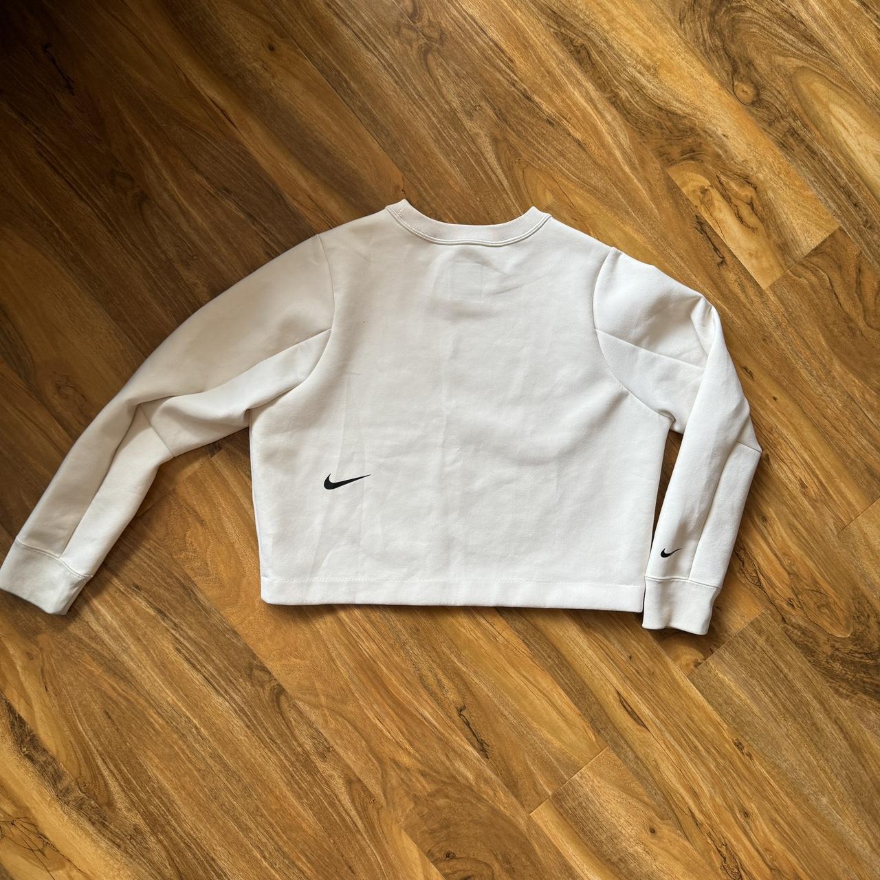 white cropped nike jumper