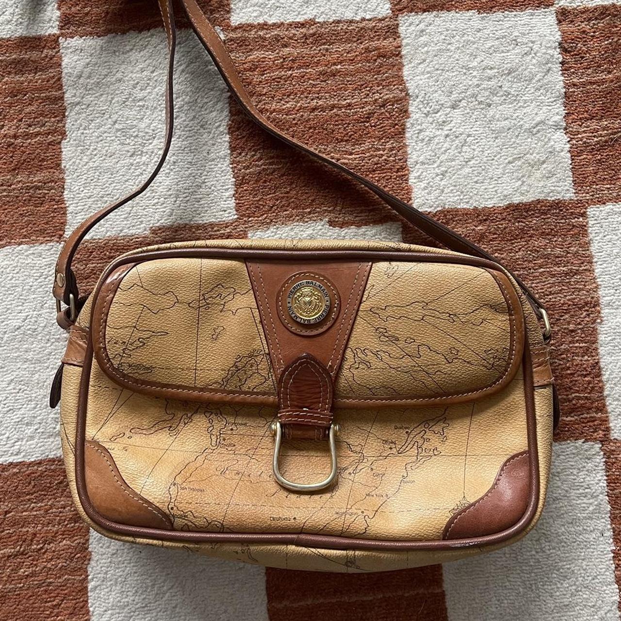 Balmain bag with leather trim map... - Depop