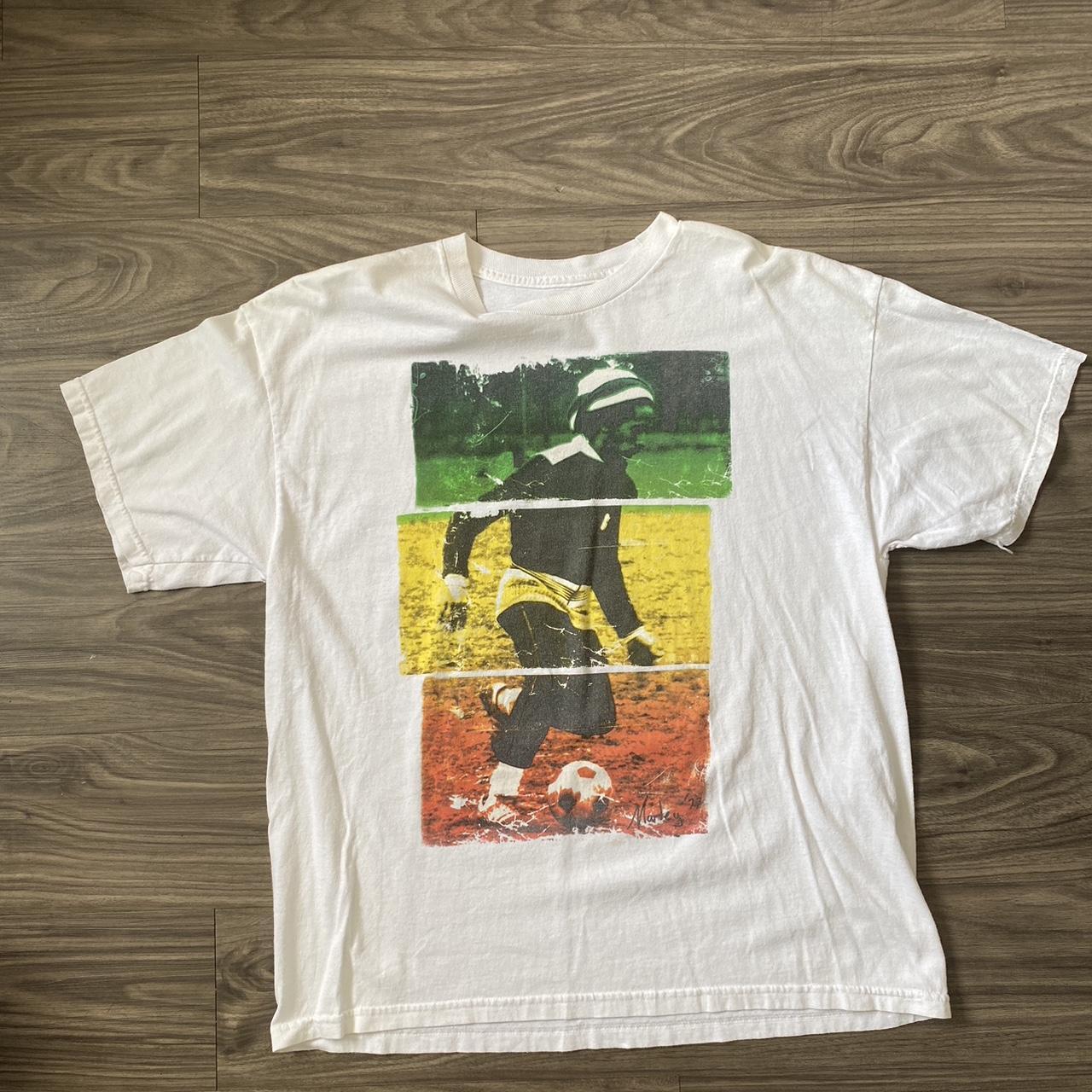 Y2K Bob Marley Zion Soccer Shirt. Love this print. - Depop