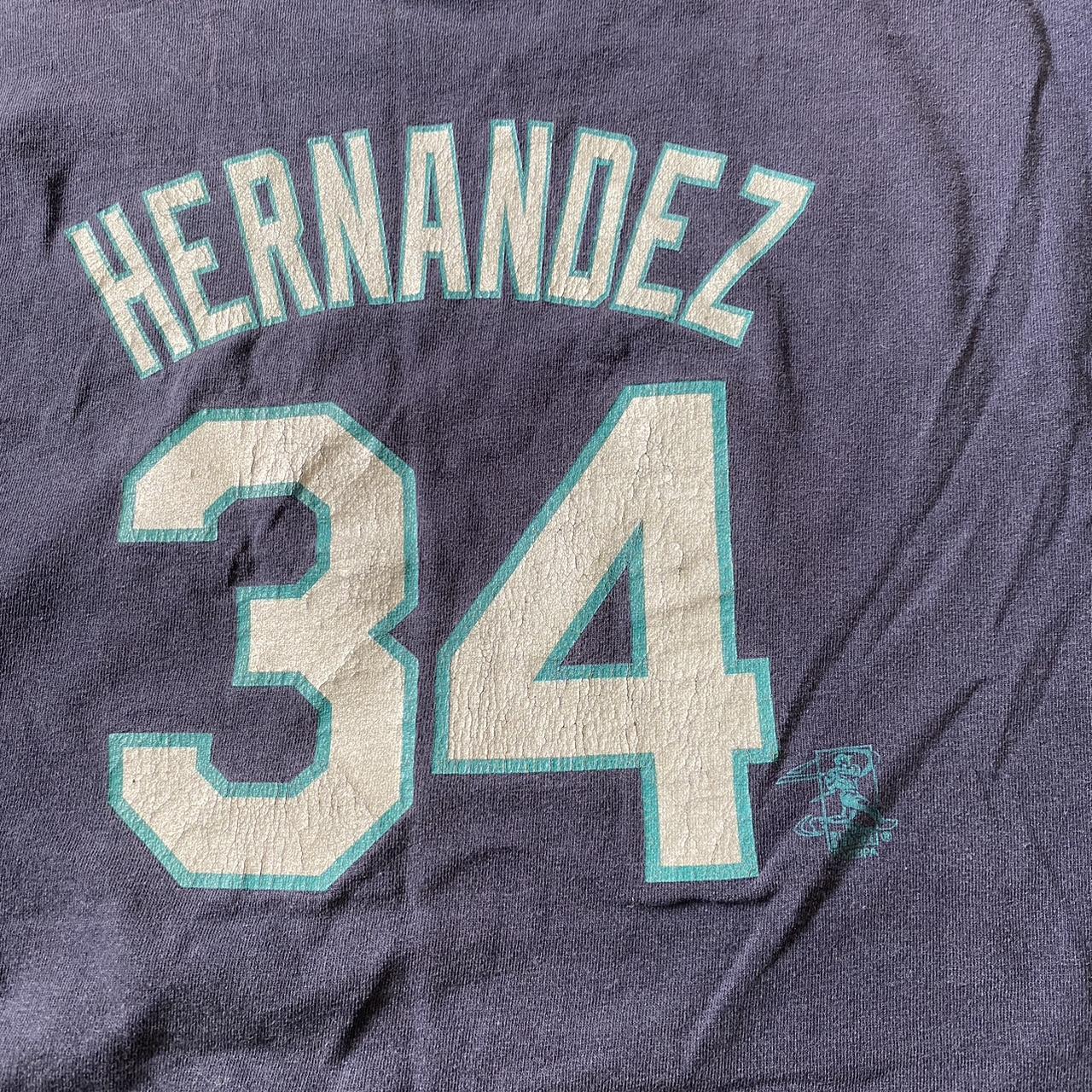 Felix Hernandez Seattle Mariners Majestic Official Name and Number T-Shirt - Navy