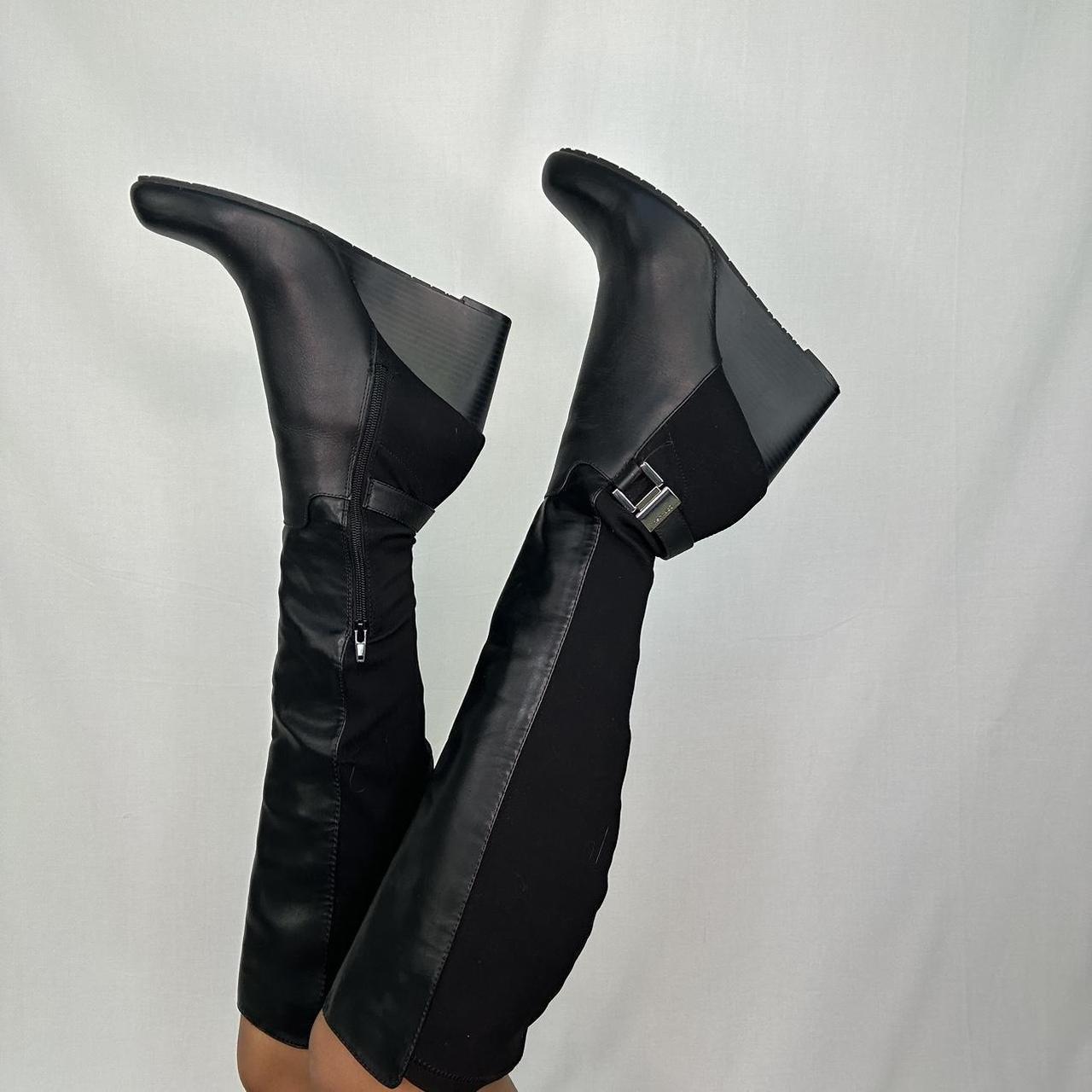 calvin klein wedge boots